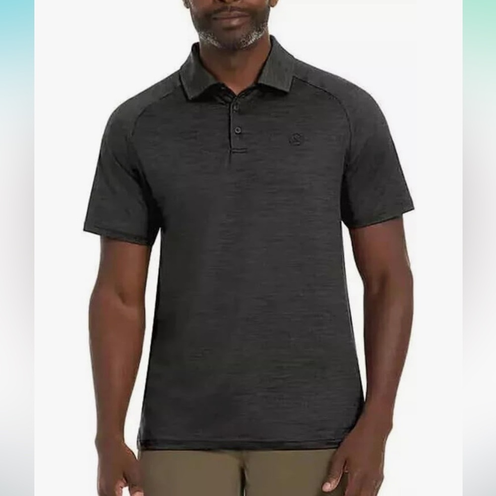 Hurley Ultra Soft Stretch Moisture Wicking Performance Polo Size Large Black